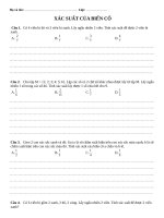 Bài tập Xác suất của biến cố