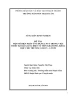 skkn một số biện pháp ứng dụng CNTT trong việc thiết kế bài giảng điện tử môn KPKH cho trẻ MG 5 6 tuổi ở trường MN t cẩm 