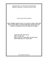 Một số biện pháp nâng cao chất lượng cho trẻ 4   5 tuổi ở trường mầm non nga trung làm quen với tác phẩm văn học 