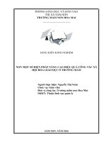 Một số biện pháp nâng cao hiệu quả công tác xã hội hóa giáo dục trong trường mầm non 