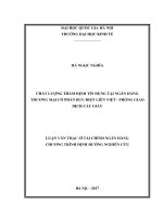 Chất lượng thẩm định tín dụng tại ngân hàng thương mại cổ phần bưu điện liên việt   phòng giao dịch cầu giấy 