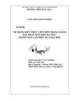 Sử dụng kiến thức liên môn trong giảng dạy mần máy điện ba pha nhằm nâng cao hiệu quả dạy học 