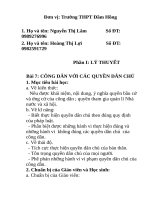 Bài 7:CÔNG DÂN VỚI CÁC QUYỀN DÂN CHỦ