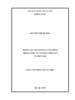 Pháp luật về giám sát tài chính trong công ty cổ phần niêm yết ở việt nam 