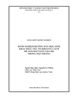 Kinh nghiệm hướng dẫn học sinh khai thác yếu tố khoảng cách để giải bài toán tọa độ trong mặt phẳng  