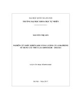 Nghiên cứu điều khiển khe năng lượng của graphene sử dụng cấu trúc lai armchair – zigzag 