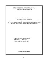 Sử dụng phương pháp đàm thoại trong dạy học địa lý ở trường phổ thông 