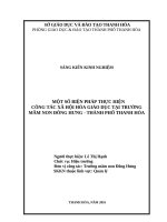 skkn một số biện pháp thực hiện công tác xã hội hoá giáo dục tại trường MN đông hưng thành phố thanh hoá 