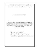 một số biện pháp phát triển ngôn ngữ cho trẻ mẫu giáo 4 5 tuổi b thông qua chuyện kể ở trường mầm non thọ thanh huyện thường xuân 