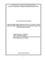 skkn một số biện pháp chỉ đạo nâng cao chất lượng chuyên môn khối mẫu giáo tại trường MN thị trấn quan hóa 