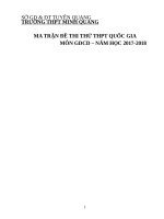 đề thi thử thpt quốc gia mô GDCD