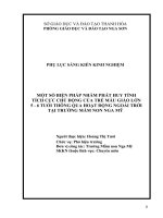 Một số biện pháp nhằm phát huy tính tích cực chủ động của trẻ mẫu giáo lớn 5 6 tuổi thông qua hoạt động ngoài trời tại trường mầm non nga trung 