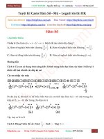 TUYỆT KĨ CASIO HÀM SỐ, MŨ-LOGARIT