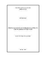 Pháp luật về xử lý vi phạm của công ty chứng khoán ở việt nam 