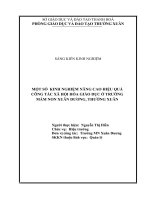 skkn một số kinh nghiệm nâng cao hiệu quả công tác xã hội hóa giáo dục ở trường mầm non xuân dương, thường xuân 