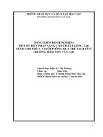 Một số biện pháp nâng cao chất lượng hoạt động tạo hình cho trẻ 3   4 tuổi thông qua thể loại vẽ ở trường mầm non văn lộc 