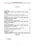 Phân tích mối quan hệ giữa quy định của pháp luật về bảo tồn đa dạng sinh học với phát triển kinh tế   xã hội