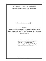Một số biện pháp chỉ đạo giáo dục mầm non  an toàn giao thông hiệu quả ở trường mầm non 