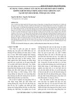 SỬ DỤNG ẢNH LANDSAT XÂY DỰNG BẢN ĐỒ PHÂN BỐ Ô NHIỄM KHÔNG KHÍ DO HOẠT ĐỘNG KHAI THÁC KHOÁNG SẢN TẠI HUYỆN HOÀNH BỒ, TỈNH QUẢNG NINH