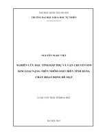 Nghiên cứu đặc tính hấp phụ và vận chuyển ion kim loại nặng trên nhôm oxit biến tính bằng chất hoạt động bề mặt 