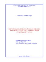 Một số giải pháp nhằm nâng cao hiệu quả xây dựng tập thể lớp 12c4 vững mạnh ở trường THPT lê lai 