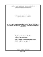 Một số biện pháp huy động trẻ ăn bán trú và nâng cao chất lượng chăm sóc nuôi dưỡng cho trẻ mầm non  