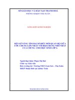 Rèn kỹ năng tìm hai số biết mối quan hệ giữa ước chung lớn nhất với bội chung nhỏ nhất của chúng cho học sinh lớp 6  