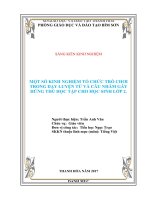 Một số kinh nghiệm tổ chức trò chơi trong dạy luyện từ và câu nhằm gây hứng thú học tập cho học sinh lớp 2 