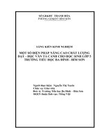 Một số biện pháp nâng cao chất lượng dạy   học văn tả cảnh cho học sinh lớp 5 trường tiểu học ba đình   bỉm sơn 