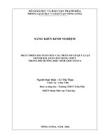 Phát triển bài toán dãy các phân số có quy luật thành bài toán bất đẳng thức trong bồi dưỡng học sinh giỏi toán 6 