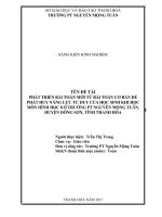 Phát triển bài toán mới từ bài toán cơ bản để phát huy năng lực tư duy của học sinh khi học môn hình học 8 ở trường PT nguyễn mộng tuân, huyện đông sơn, tỉnh thanh hóa 