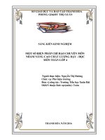 Một số biện pháp chỉ đạo chuyên môn nhằm nâng cao chất lượng dạy và học môn toán lớp 4 