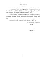 Biện pháp đẩy mạnh hoạt động kinh doanh tại chi nhánh công ty TNHH MTV điện lực hải phòng – điện lực vĩnh bảo 