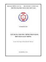 Xây dựng chương trình nhận dạng biển báo giao thông 