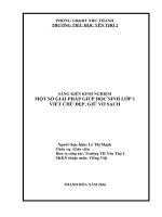 Một số giải pháp giúp học sinh lớp 1 viết chữ đẹp, giữ vở sạch 