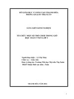 Tổ chức một số trò chơi trong giờ học toán lớp 3 