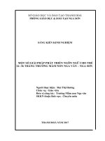 Một số giải pháp phát triển ngôn ngữ cho trẻ 24 36 tháng trường mầm non nga văn 