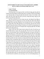 Kinh nghiệm tổ chức huấn luyện đội tuyển aerobi bài tự chọn 8 người đạt hiệu quả cao 