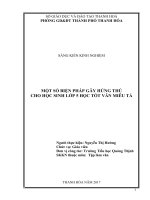 Xây dựng các dạng bài tập nhằm rèn kĩ năng viết câu cho học sinh lớp 5a, trường tiểu học thị trấn rừng thông, huyện đông sơn, tỉn 