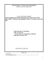 Kinh nghiệm giúp học sinh lớp 4 giải bài toán tìm 2 số khi biết tổng và tỉ số của 2 số đó 