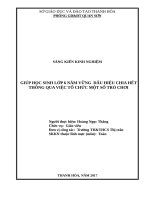 Giúp học sinh lớp 6 nắm vững dấu hiệu chia hết thông qua việc tổ chức một số trò chơi 
