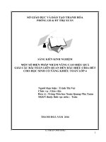 Một số biện pháp giúp học sinh lớp 4 giải các bài toán liên quan đến dấu hiệu chia hết 