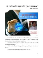 Hệ thống ôn tập môn quản trị học   TS  bùi quang xuân