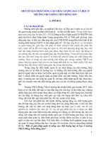 Một số giải pháp nâng cao chất lượng dạy và học ở trường THCS đông tiến đông sơn 