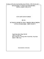 Sử dụng sơ đồ tư duy trong hoạt động củng cố bài học  môn toán 7 