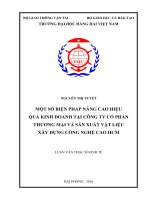 Một số biện pháp nâng cao hiệu quả kinh doanh tại công ty cổ phần thương mại và sản xuất vật liệu xây dựng công nghệ cao HCM 