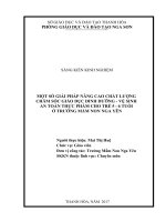 Một số biện pháp nhằm pháp huy tính tích cực trong các hoạt động của trẻ mẫu giáo 4   5 tuổi ở trường mầm non nga yên 