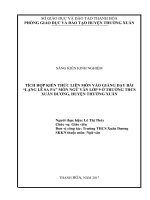 Tích hợp kiến thức liên môn vào giảng dạy bài “lặng lẽ sa pa” môn ngữ văn lớp 9 ở trường THCS xuân dương, huyện thường xuân 