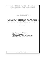 Kinh nghiệm khai thác kiến thức hình học từ bài tập trong sách giáo khoa toán 9 