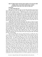 Một số biện pháp chỉ đạo hoạt động tổ chuyên môn, nhằm nâng cao chất lượng dạy và học 